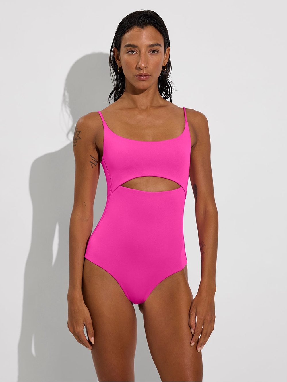 left on friday peak one piece cutout swimsuit TALL